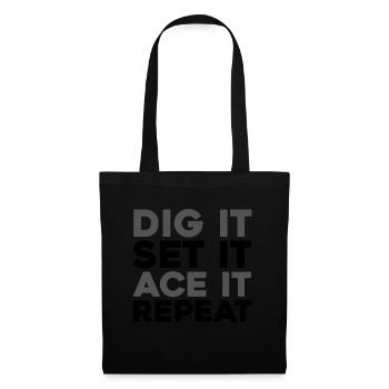 Volley-ball Volley-ball - Sac en tissu - noir - Devant