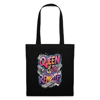Reine de la télécommande, cadeau, détendez-vous - Sac en tissu - noir - Devant