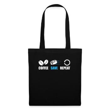 Eishockey Torwart Coffee - Stoffbeutel - Schwarz - Vorne