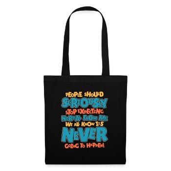 Humour noir - Sac en tissu - noir - Devant