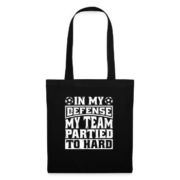 Entraîneur de football drôle dans ma défense - Sac en tissu - noir - Devant