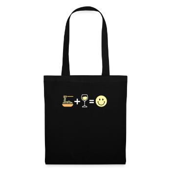 Pâtes alimentaires - Sac en tissu - noir - Devant