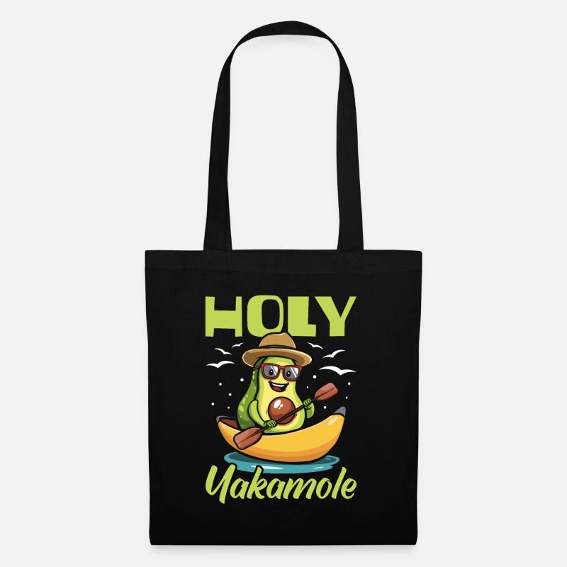 Kajaker Avocado Holy Yakamole - Stoffbeutel - Schwarz
