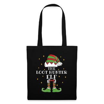 L’elfe chasseur de butin – Les quêtes de Noël vous attendent - Sac en tissu - noir - Devant