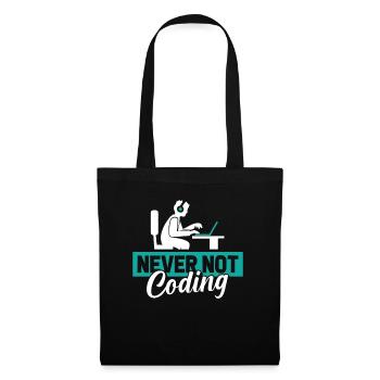 Développeur, Codeur, Programmeur - Sac en tissu - noir - Devant