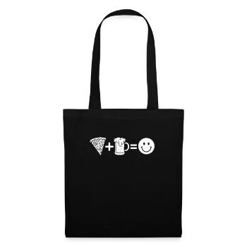 Pizza - Sac en tissu - noir - Devant
