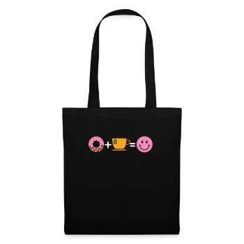 Donut - Stoffbeutel - Schwarz - Vorne