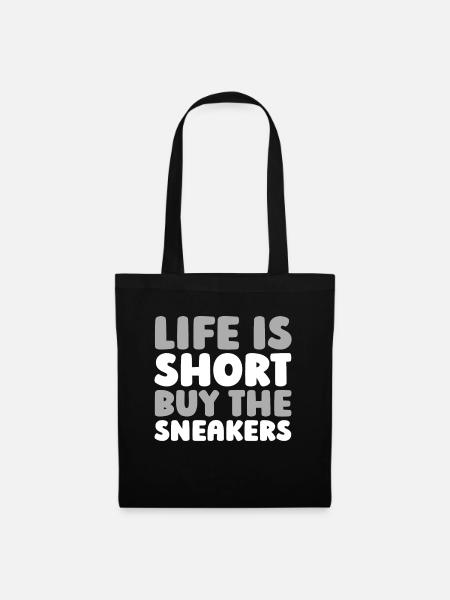 Sneakers - Stoffbeutel - Schwarz