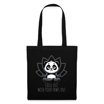 Chill Out With Your Paws Out Panda Yoga - Tote Bag - black - Front