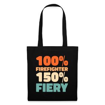 Feuerwehrmann - Stoffbeutel - Schwarz - Vorne