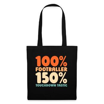 American Football - Stoffbeutel - Schwarz - Vorne