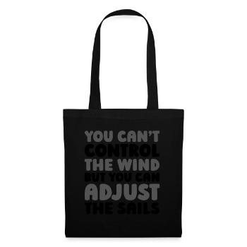 Voile, Voile, Voilier - Sac en tissu - noir - Devant