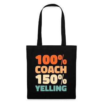 Entraîneur de football - Sac en tissu - noir - Devant