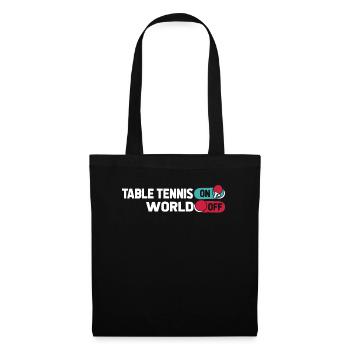 Tischtennis Pingpong Table Tennis On World Off - Tote Bag - black - Front