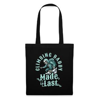 Grimpeur Escalade Squelette Fête des Pères Papa - Sac en tissu - noir - Devant