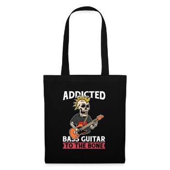 Bassist Bass Guitar Basser Skeleton - Tote Bag - black - Front