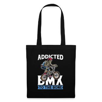 Bmx Bmx Biker Skelett - Stoffbeutel - Schwarz - Vorne