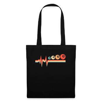 Billiards Ekg Heartbeat - Tote Bag - black - Front