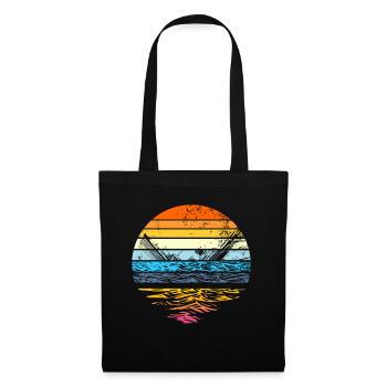 Titanic Retro Sonnenuntergang Titanic 1912 Unterga - Stoffbeutel - Schwarz - Vorne