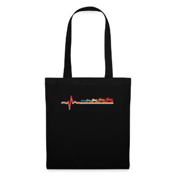 Quad Bike Ekg Heartbeat - Sac en tissu - noir - Devant