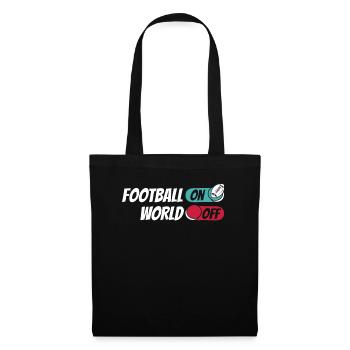 American Football Football On World Off - Stoffbeutel - Schwarz - Vorne