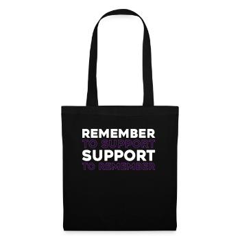 Alzheimer Alzheimers Support - Stoffbeutel - Schwarz - Vorne
