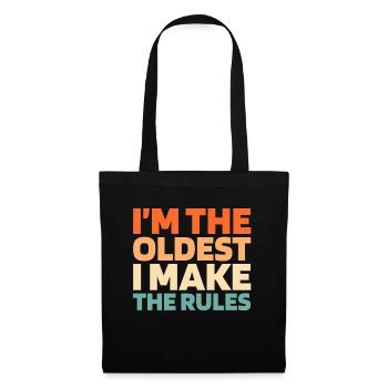 Black humor elders, I make the rules - Tote Bag - black - Front