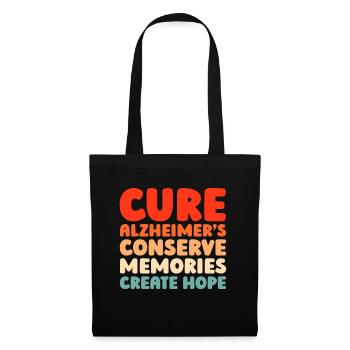 Alzheimer Alzheimers Support - Stoffbeutel - Schwarz - Vorne