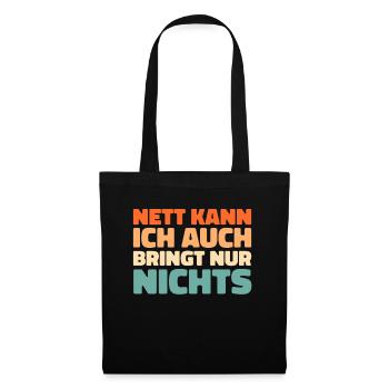 Schwarzer Humor - Stoffbeutel - Schwarz - Vorne