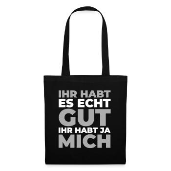 Schwarzer Humor - Stoffbeutel - Schwarz - Vorne