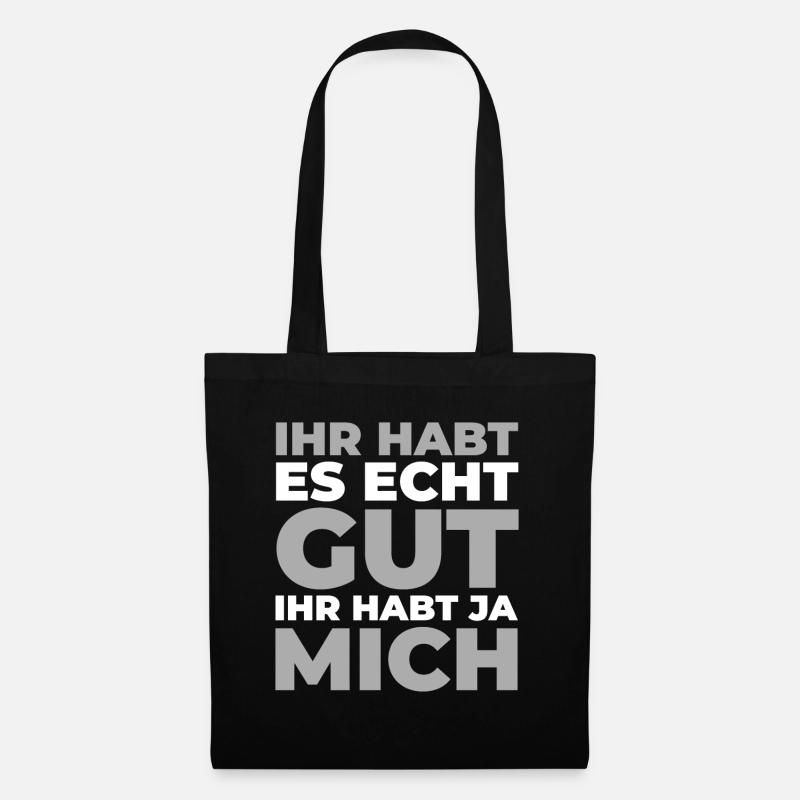 Schwarzer Humor - Stoffbeutel - Schwarz