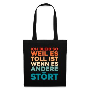 Schwarzer Humor - Stoffbeutel - Schwarz - Vorne