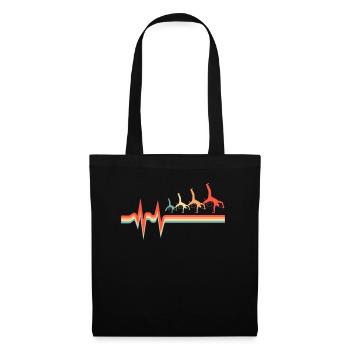 Capoeira Martial Dance Ekg Heartbeat - Tote Bag - black - Front