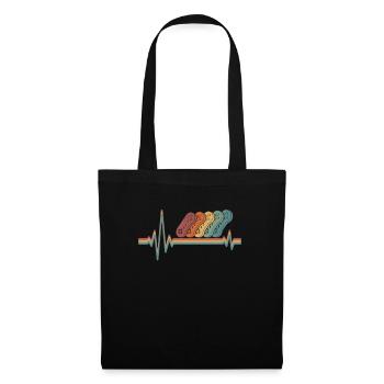 Gamer Gaming ECG Heartbeat - Tote Bag - black - Front