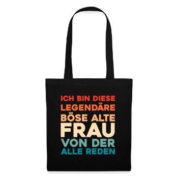 Humour Noir Bse Vieille Femme - Sac en tissu - noir - Devant