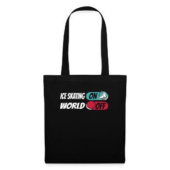 Schlittschuhlaufen Patinage sur glace sur World Off - Sac en tissu - noir - Devant