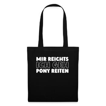 Humour noir J’en ai assez Je vais faire du poney - Sac en tissu - noir - Devant