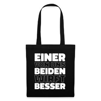 Schwarzer Humor Sport - Stoffbeutel - Schwarz - Vorne
