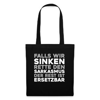 Schwarzer Humor - Stoffbeutel - Schwarz - Vorne
