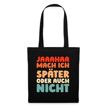 Schwarzer Humor - Stoffbeutel - Schwarz - Vorne