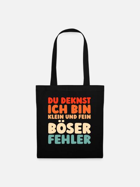 Schwarzer Humor - Stoffbeutel - Schwarz