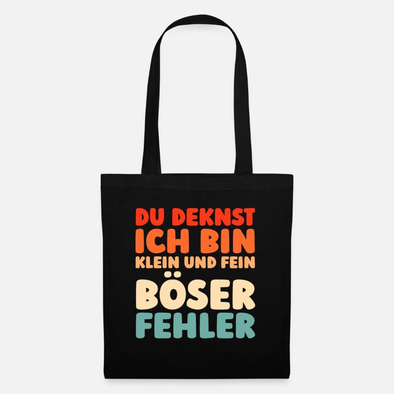 Schwarzer Humor - Stoffbeutel - Schwarz