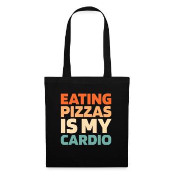 Pizza Funny Cardio Quote - Tote Bag - black - Front