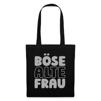 Humour Noir Bse Vieille Femme - Sac en tissu - noir - Devant