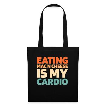 Mac N Cheese Mac And Cheese Funny Cardio Quote - Stoffbeutel - Schwarz - Vorne