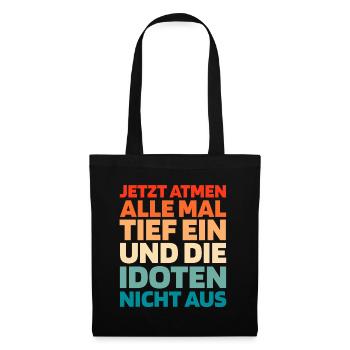 Schwarzer Humor - Stoffbeutel - Schwarz - Vorne