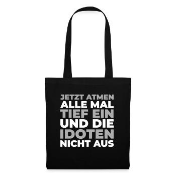 Schwarzer Humor - Stoffbeutel - Schwarz - Vorne
