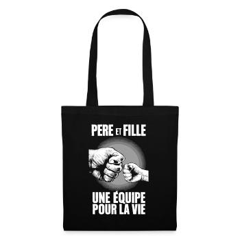 Father's Day - Team for Life Father and Daughter - Tote Bag - black - Front