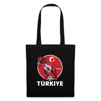 Turkey Dinosaur Football T-Rex Türkiye - Tote Bag - black - Front