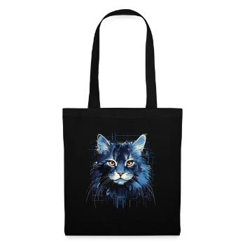 Maine Coon Cat Artistique - Sac en tissu - noir - Devant